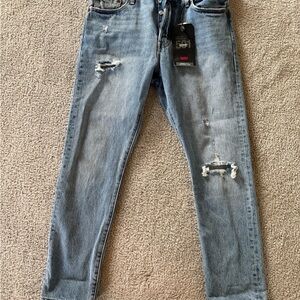 Levi's Distressed Faded Blue Skinny Denim